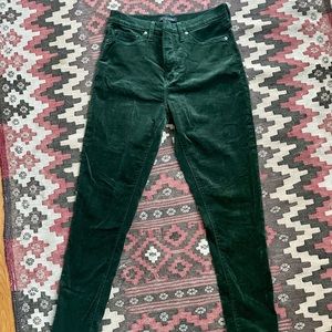 Green corduroy pants
